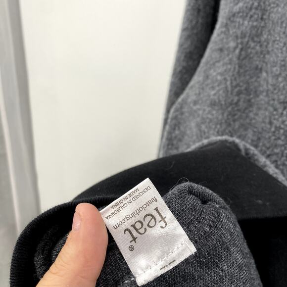 feat M dark gray inside out sweatshirt hoodie - Picture 5 of 6